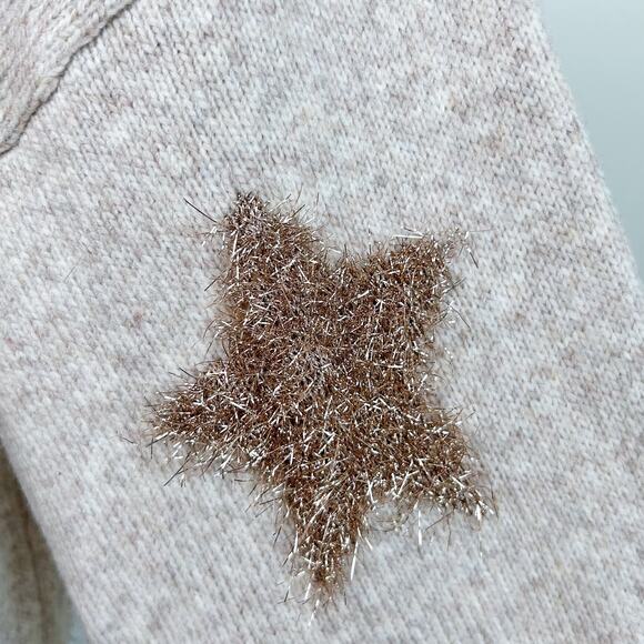 Maurices Gold Tinsel Star Knit V-Neck Cardigan - Picture 5 of 8